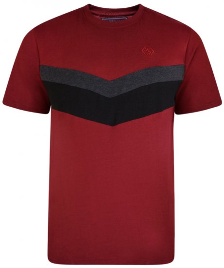 Kam Jeans 5306 T-shirt Burgundy - Тениски - мъжки тениски големи размери