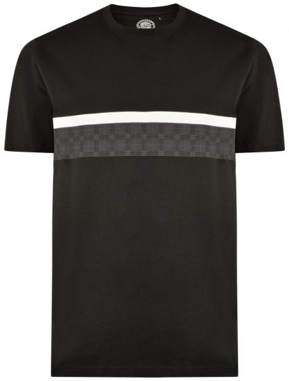 Kam Jeans 5307 T-shirt Black - Тениски - мъжки тениски големи размери