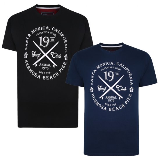 Kam Jeans 5331 Twin pack California Tee - Тениски - мъжки тениски големи размери