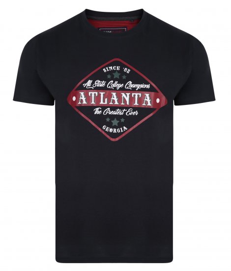 Kam Jeans 5333 Atlanta Tee Navy - Тениски - мъжки тениски големи размери