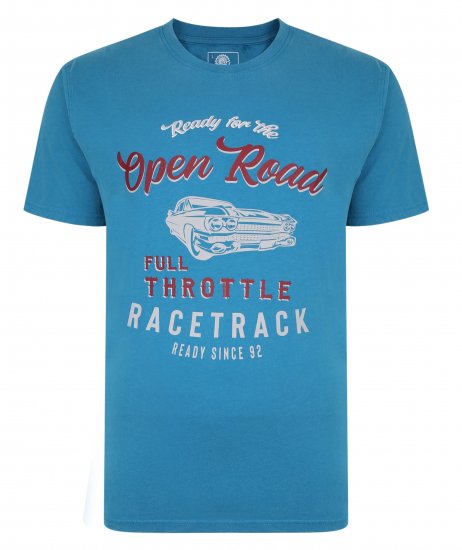 Kam Jeans 5342 Open Road Tee Blue - Тениски - мъжки тениски големи размери
