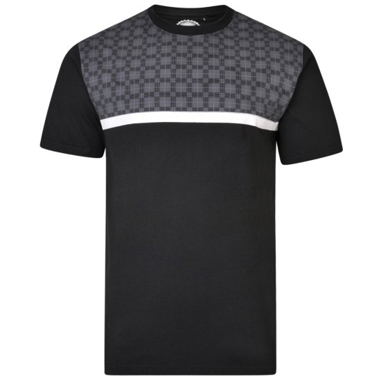 Kam Jeans 5347 Twin pack T-shirt Black/Denim - Тениски - мъжки тениски големи размери