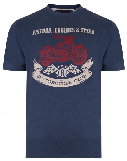 Kam Jeans 5351 Piston Motors Club T-shirt Insignia - Тениски - мъжки тениски големи размери