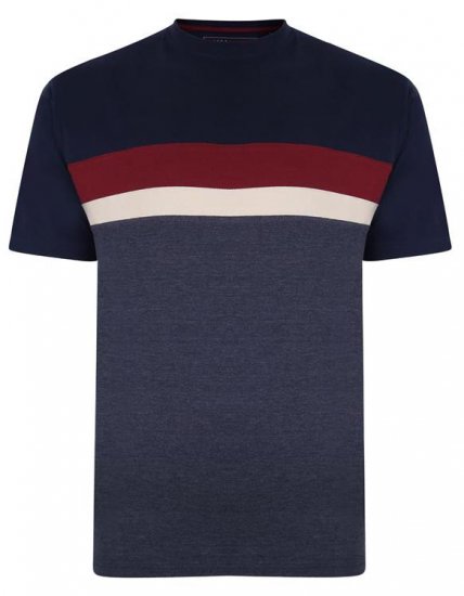 Kam Jeans 5356 Cut&Saw T-shirt Navy - Тениски - мъжки тениски големи размери