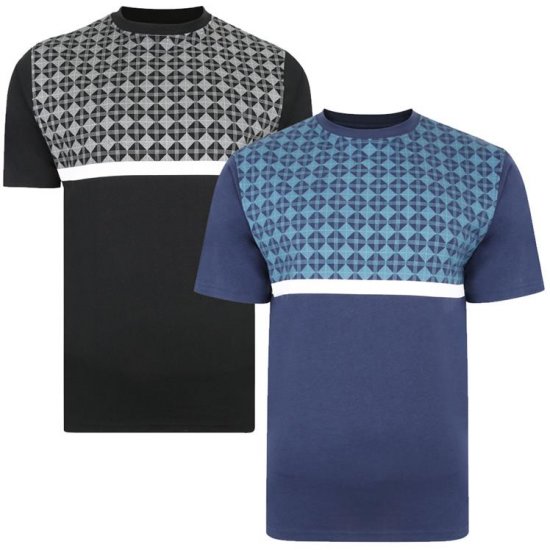 Kam Jeans 5366 Twin Pack Crew Neck T-Shirts - Тениски - мъжки тениски големи размери