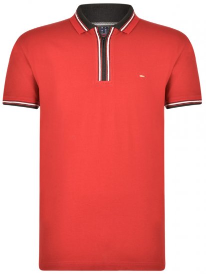 Kam Jeans 5409 Polo Burgundy - Поло тениски - мъжки тениски с яка големи размери