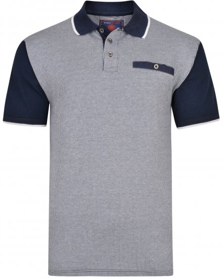 Kam Jeans 5421 Polo Navy - Поло тениски - мъжки тениски с яка големи размери