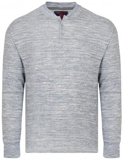 Kam Jeans 5424 Button collar Sweatshirt - Суичъри & cуичъри с качулка - мъжки суичъри големи размери