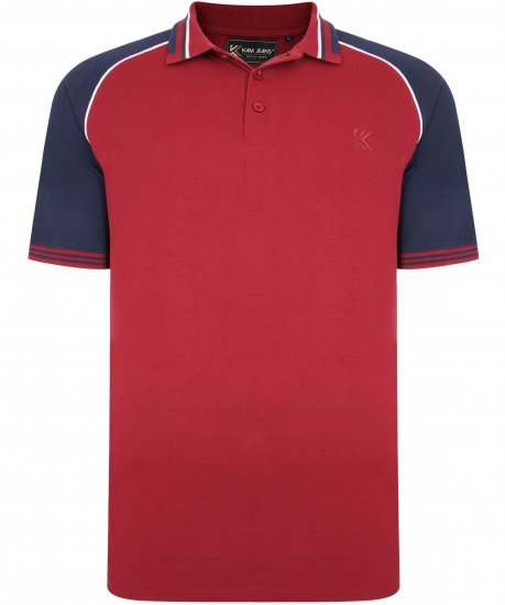 Kam Jeans 5445 Pique Polo Burgundy - Поло тениски - мъжки тениски с яка големи размери