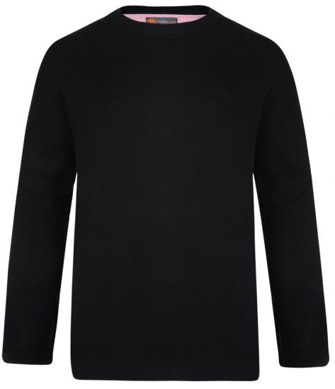 Kam Jeans Knitted Sweater Black - Суичъри & cуичъри с качулка - мъжки суичъри големи размери