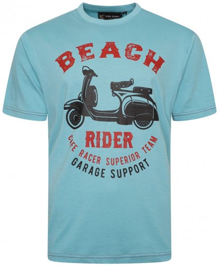Kam Jeans 5701 Beach Rider Tee Aqua - Тениски - мъжки тениски големи размери