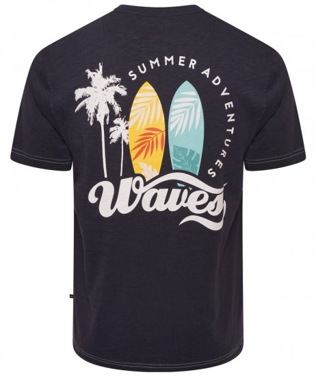 Kam Jeans 5709 Summer Adventure Print Tee Indigo - Тениски - мъжки тениски големи размери