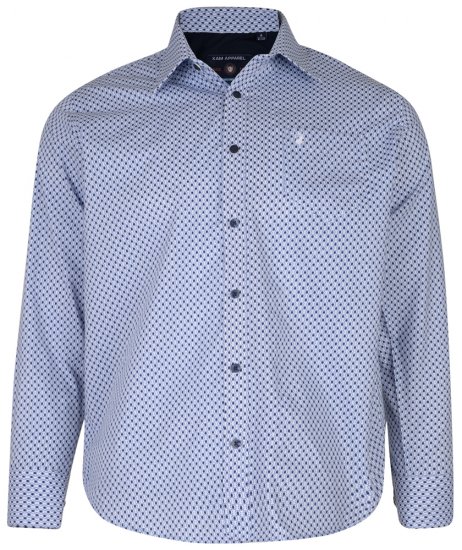 Kam Jeans 6154 Long Sleeve Dobby Print Shirt - Ризи - мъжки ризи големи размери