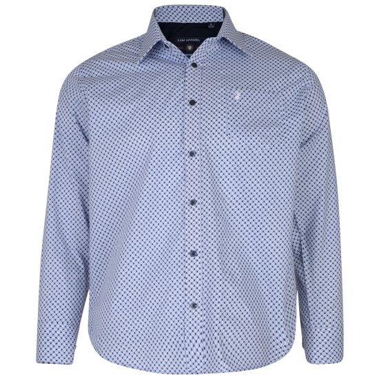 Kam Jeans 6154 Long Sleeve Dobby Print Shirt - Ризи - мъжки ризи големи размери