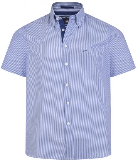Kam Jeans 6164 Short Sleeve Shirt Navy - Ризи - мъжки ризи големи размери