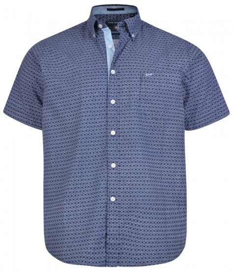 Kam Jeans 6170 Short Sleeve Shirt Navy - Ризи - мъжки ризи големи размери