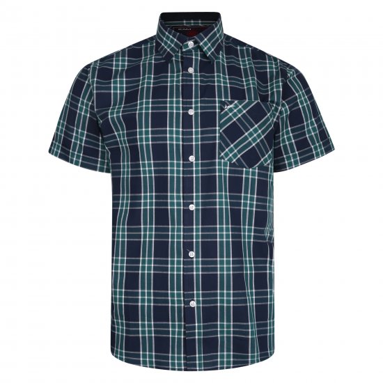 Kam Jeans 6202 Casual Check Shirt Navy - Ризи - мъжки ризи големи размери