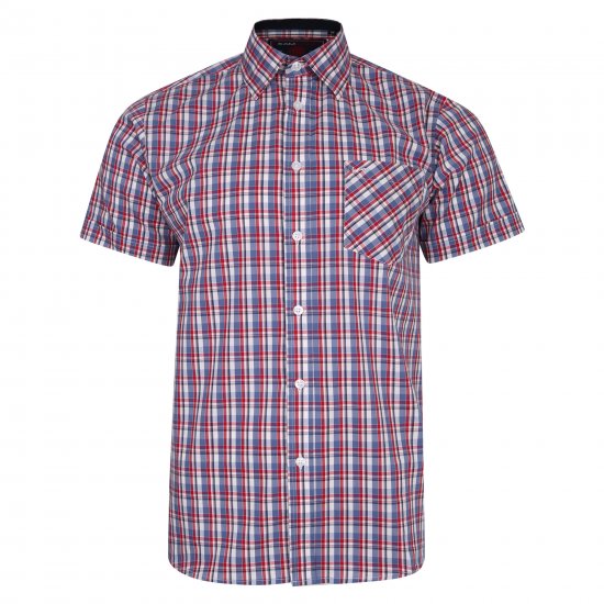 Kam Jeans 6202 Casual Shirt Red - Ризи - мъжки ризи големи размери