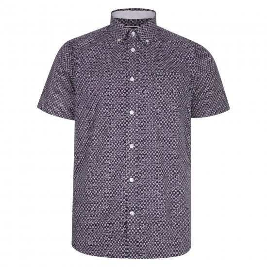 Kam Jeans 6206 Paisley Print Shirt Navy - Ризи - мъжки ризи големи размери