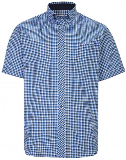 Kam Jeans 6219 Short sleeve Shirt Navy - Ризи - мъжки ризи големи размери