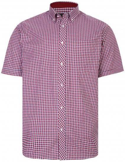 Kam Jeans 6219 Short sleeve Shirt Red - Ризи - мъжки ризи големи размери