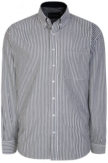 Kam Jeans 6245 Long Sleeve Shirt Navy - Ризи - мъжки ризи големи размери