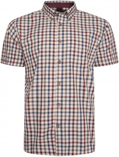 Kam Jeans 6282 Casual SS Check Shirt Multi-Colored - Ризи - мъжки ризи големи размери