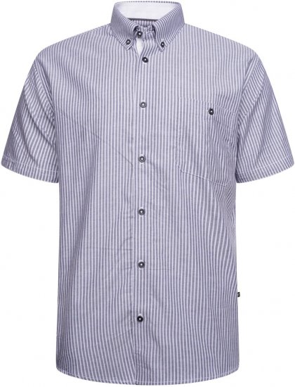 Kam Jeans 6319 Casual Stripe Shirt Charcoal - Ризи - мъжки ризи големи размери