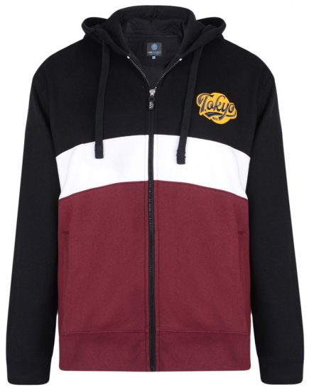 Kam Jeans 7002 Hoodie Burgundy - Суичъри & cуичъри с качулка - мъжки суичъри големи размери