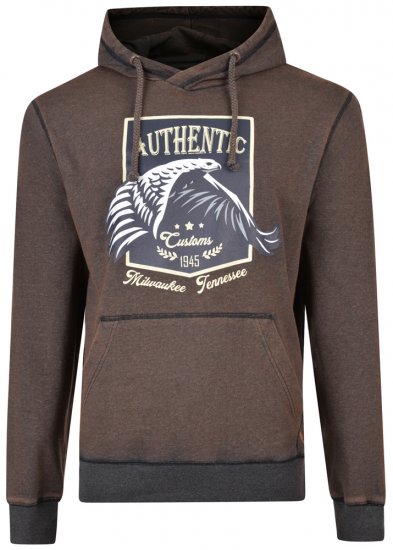 Kam Jeans 7010 Hoodie Black - Суичъри & cуичъри с качулка - мъжки суичъри големи размери