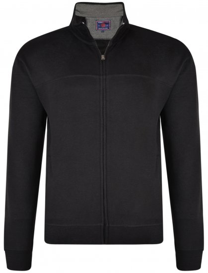 Kam Jeans 7018 Full zip Sweatshirt Black - Суичъри & cуичъри с качулка - мъжки суичъри големи размери
