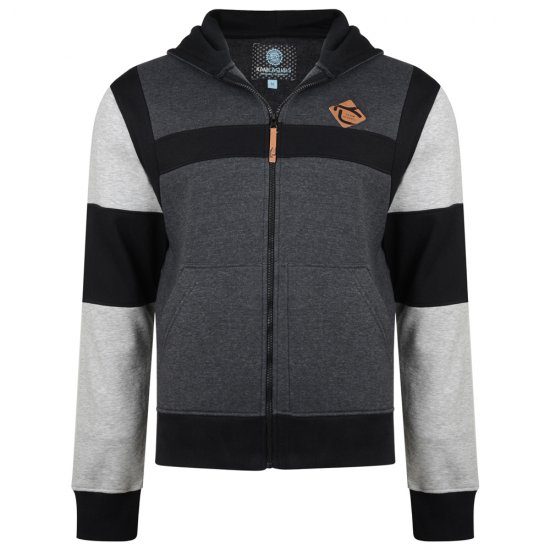 Kam Jeans 702 Cut and Sew Hoodie Charcoal - Суичъри & cуичъри с качулка - мъжки суичъри големи размери