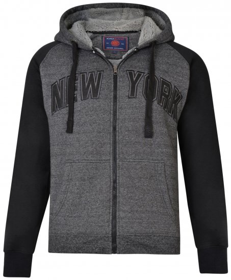 Kam Jeans 7026 New York Hoodie Black - Суичъри & cуичъри с качулка - мъжки суичъри големи размери