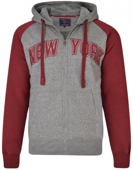 Kam Jeans 7026 New York Hoodie Cordovan - Суичъри & cуичъри с качулка - мъжки суичъри големи размери