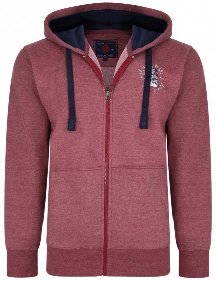Kam Jeans 7029 Hoodie Cordovan - Суичъри & cуичъри с качулка - мъжки суичъри големи размери
