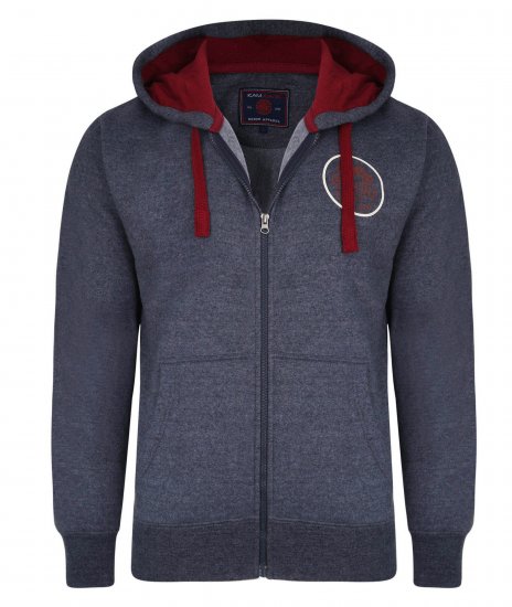 Kam Jeans 7030 Hoody Indigo - Суичъри & cуичъри с качулка - мъжки суичъри големи размери