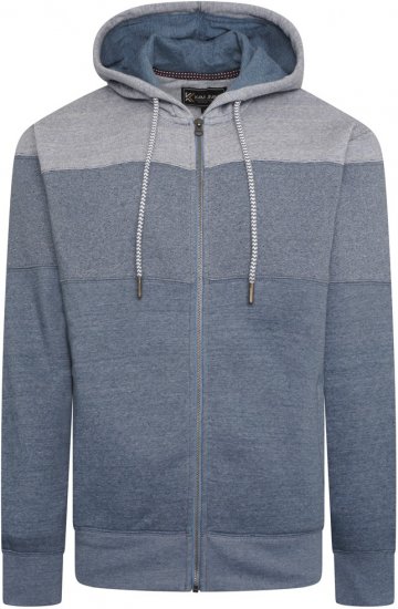 Kam Jeans 7071 Marl Stripe Hoody Denim - Суичъри & cуичъри с качулка - мъжки суичъри големи размери