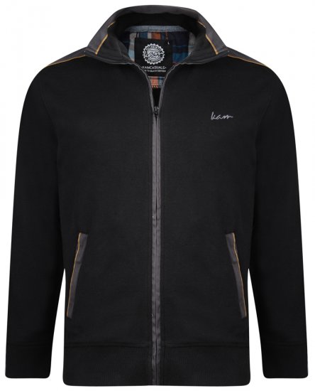 Kam Jeans 714 Shoulder Panel Sweater Black - Суичъри & cуичъри с качулка - мъжки суичъри големи размери