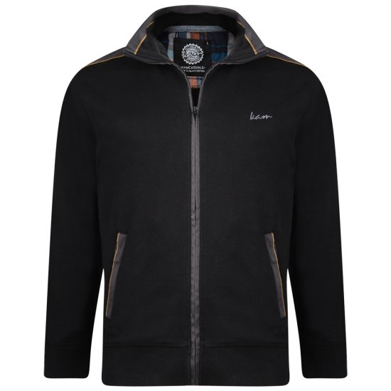 Kam Jeans 714 Shoulder Panel Sweater Black - Суичъри & cуичъри с качулка - мъжки суичъри големи размери