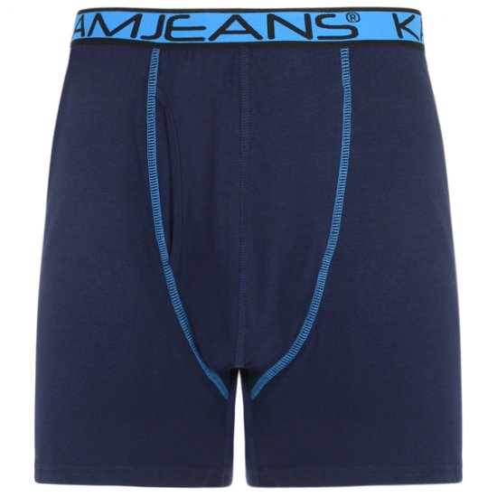 Kam Jeans Boxershorts Black and Navy 2-Pack - Бельо & Бански шорти - Мъжко бельо големи размери