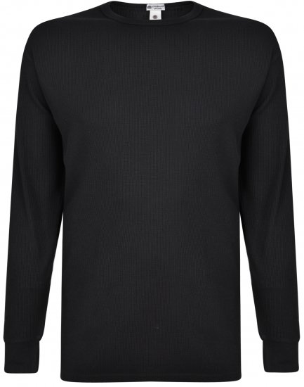 Kam Jeans 835 Long Sleeve Thermal T-shirt Black - Бельо & Бански шорти - Мъжко бельо големи размери