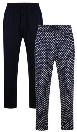 Kam Jeans 877 Lounge Pants Navy Twin Pack - Бельо & Бански шорти - Мъжко бельо големи размери