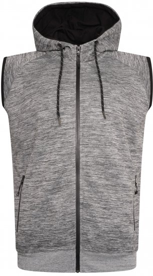 Kam Jeans AP007 Active Performance Sleeveless Hoody Grey - Суичъри & cуичъри с качулка - мъжки суичъри големи размери