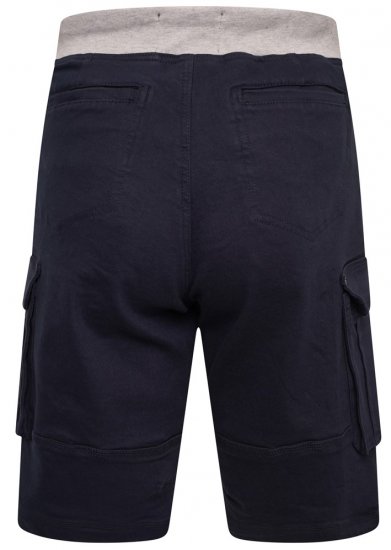 Kam Jeans Elvio Rib Waist Stretch Shorts Navy - Шорти - мъжки къси панталони големи размери