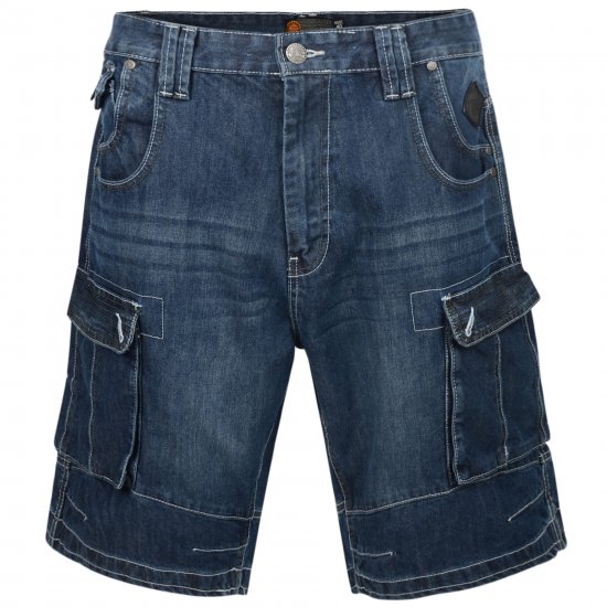 Kam Jeans Francis Dark Used - Шорти - мъжки къси панталони големи размери