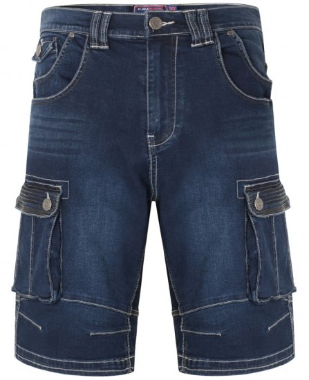 Kam Jeans Ivan Cargo Shorts Dark Used - Шорти - мъжки къси панталони големи размери