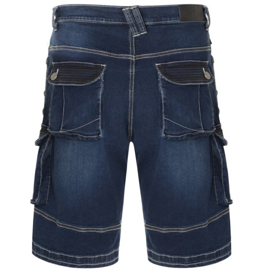Kam Jeans Ivan Cargo Shorts Dark Used - Шорти - мъжки къси панталони големи размери