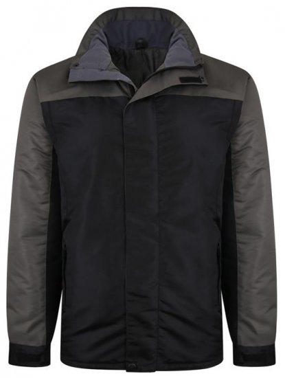 Kam Jeans KV113 Padded Waterproof Coat Black - Якета - мъжки якета големи размери