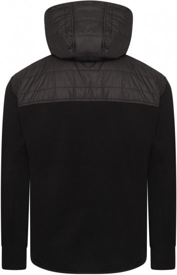 Kam Jeans KV136 Padded Body And Jersey Sleeves Hybrid Zip Thru Quilted Hoody Black TALL SIZES - МЪЖКО ОБЛЕКЛО MT-6XLT - дрехи за високи мъже
