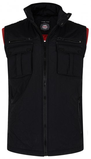 Kam Jeans KV73 Vest Black - Якета - мъжки якета големи размери